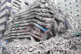 File image of the collapsed building in Eastleigh.